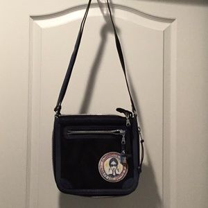 Brighton Fashionista navy blue crossbody bag.